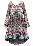 Truly Me, Big Girls Long Sleeve Hi Low Dress, 7-16