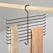 InterDesign Classico Wrinkle Free Scarf Closet Organizer Hanger, No Snag Storage for Scarves, Ties, Belts, Pashminas, Accessories - 8 Rods, Bronze