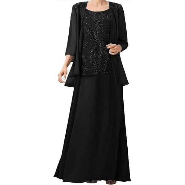 slim fit dress slacks Long Formal Mother of the Bride Lace Jacket Dress main image 0