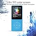 AGPTEK [2016 NEW UI] A02 8GB & 70 Hours Playback MP3 Lossless Sound Music Player (Supports up to 128GB),Blue