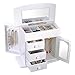 Yescom Wooden Jewelry Box Built-in Mirror Ring Earring Necklace Organizer Storage Case White For Mother Girls Women Wife