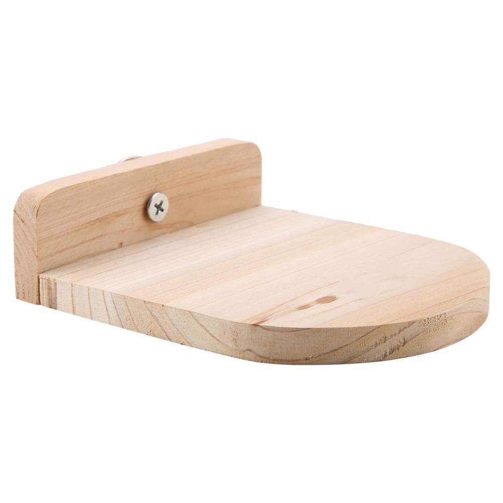 Hamster Platform, Natural Wood Springboard Toy Climbing Board for Mice Small Chipmunk Gerbil Dwarf Hamster Parrots 5.1x4.3x1.2inch