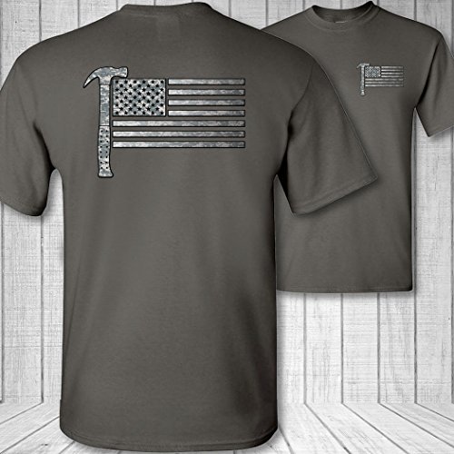 Men's American Flag Roofer Shirt - Thumbnail 2