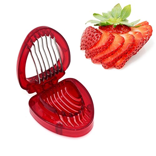 ZRAMO Accessories Simply Slice Strawberry Section Slicer Kitchen Cutter Gadgets Kitchen Tool Mini Slicer Cut Joie MSC Stainless Steel Blade Craft Fruit Tools Factory kiss - Thumbnail 4