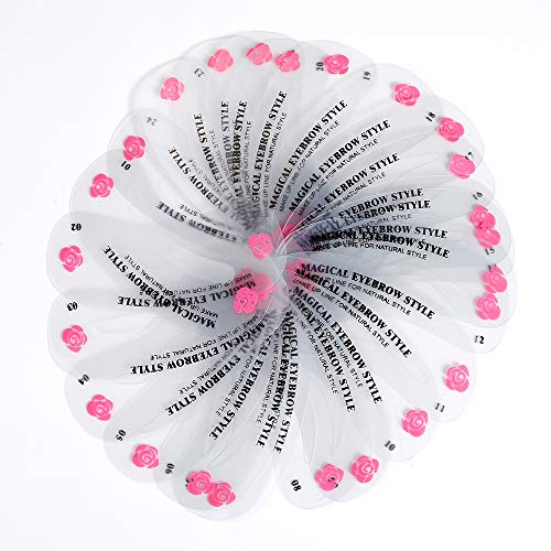 48 pcs Eyebrow Grooming Stencils Eyebrow Stencil Card Kit Brow Stencil Ruler Shaping Template for DIY Grooming Tools