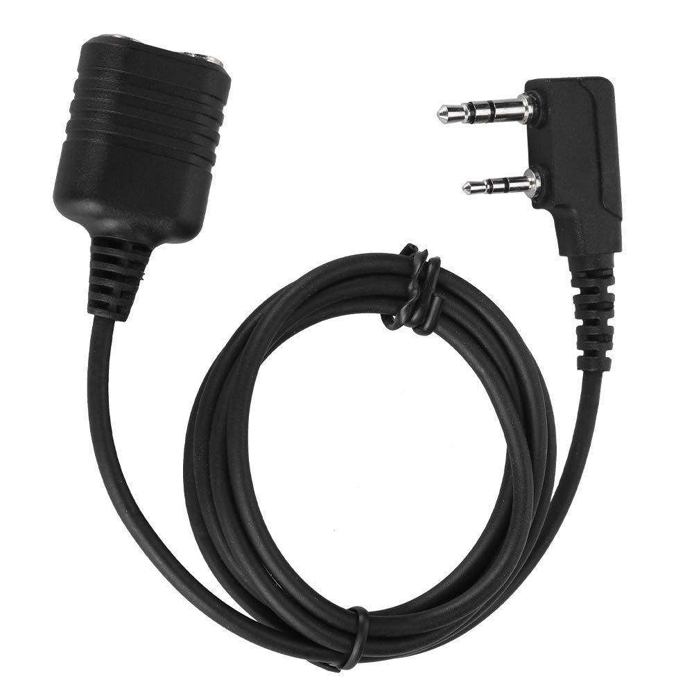 Bewinner Microphone Extension Cable for Baofeng,K 2-Pin Handheld Microphone Cable for Walkie-Talkie Radio, 2-Pin Type K Speaker Microphone