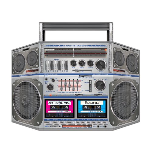Beistle 57851 1-Pack Boom Box Stand-up Party Decorations, 3-Feet 2,5 cm da 63,5 cm