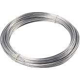 14Ga(1.8mm) 39FT 304 Stainless Steel Solid Wire, Multi-Purpose Steel Wire for DIY Arts & Crafts, Jewelry Making, Fastening, Fixing Up Fences