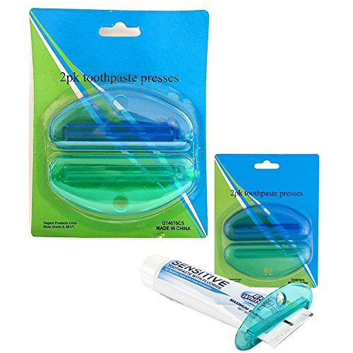 4 Pc Toothpaste Press Squeezer Plastic Tube Bathroom Dispenser Holder Rolling