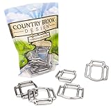 6 - Country Brook Design - 1 Inch Stainless Steel 3-Sided Horse Halter Squares