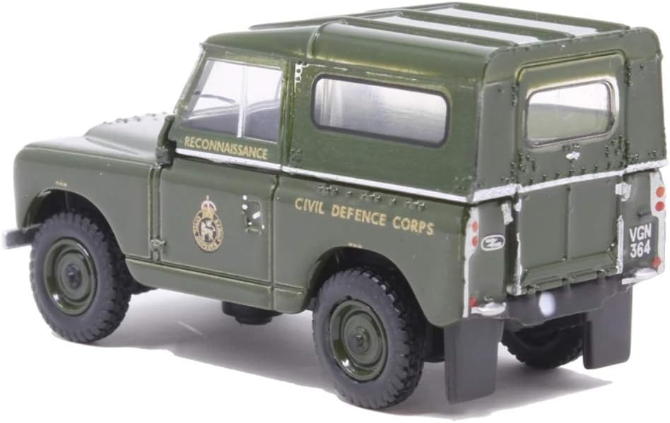 Oxford Diecast 1:76 Land Rover Series II SWB Hard Back Civil Defence Collectable model 76LR2S005, Green - Image 3