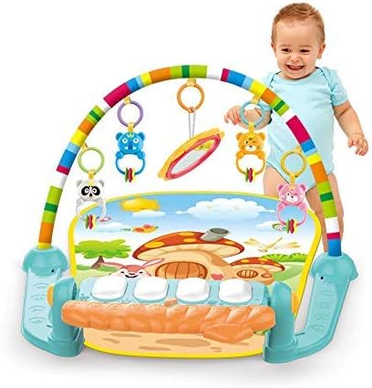 cartup Kick and Play Gym and Fitness Rack Musical Keyboard Piano Mat for Babies (Multicolour)
