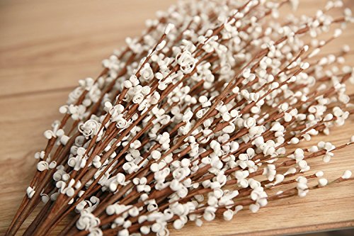 Artificial Flowers Fake Flower 10 Pieces Artificial Winter Jasmine Flowers for Wedding Bouquet Bride Holding Garlands Vine DIY Floral Art Plant Wedding Home Office Party Yard Decoration, White 29"