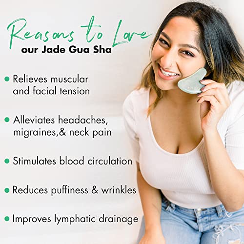 Jade Gua Sha Stone Face Sculpting Tool, Guasha Tool for Face, Gua Sha
