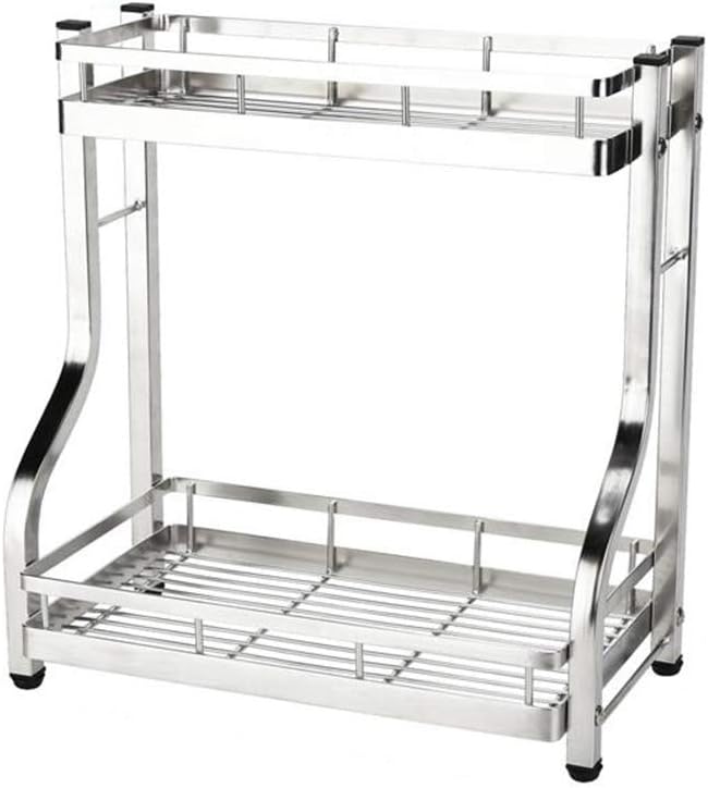 TIDLT Stainless Steel Spice Shelf Kitchen Countertop Organizer Holder Rack For Organize Cooking (color : 2-Tier-35.5 * 19 * 20.3cm)