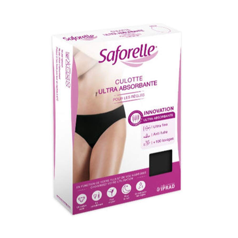 Saforelle Black Panty for Menstruations - L