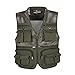 Ziker Men's Mesh Breathable Openwork Camouflage Journalist Photographer Fishing Vest Waistcoat Jacket Coat