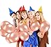 Fayoo REAL Rose Gold Party Balloons 12 inch 40 Pcs Elegant Latex Party Balloons for Weddings, Party Decorations, Birthdays, Bridal Shower, Valentine's Day, Graduation (40pcs+2)