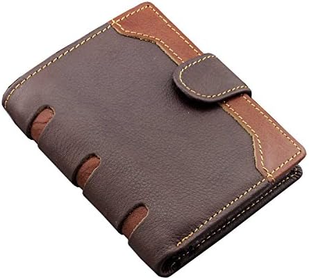 vogueteenMens Casual Hasp Many Card/Money Solts Leather Wallet Purse Brwon (No Tatto)