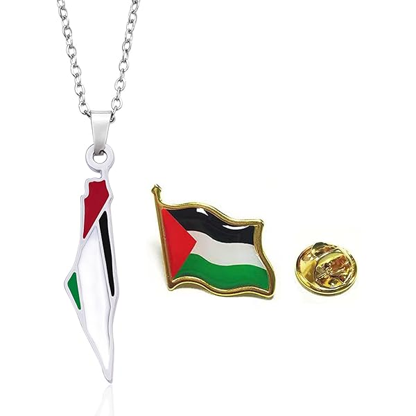 LUTAKU Collier Avec Pendentif Carte Et Drapeau Pakistanais