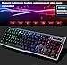 Rechargeable Keyboard and Mouse Wireless Combo,USB Fast-Charging 104 Keys Full-Size PC Laptop Mechanical Feel Backlit Gaming Keyboard Support Adjustable Breathing Lamp &Glowing Mouse with Smart Switchthumb 4