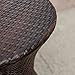 Sundale Outdoor Small Side Table Patio Rattan End Table 20 Inch Hourglass Wicker Accent Tables Steel Frame Lightweight Brown Mesa Auxiliar pequeña Mesa Auxiliar de ratán marrón