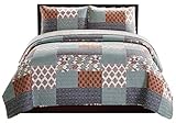SLPR Urban Retreat 2-Piece Lightweight Printed Quilt Set (Twin) | with 1 Sham Pre-Washed All-Season Machine Washable Bedspread Coverlet
