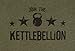 Jumpbox Fitness Join the Kettlebellion Military Green Men's Kettlebell Triblend Workout T-shirt