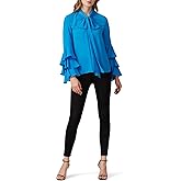 Prabal Gurung Collective Rent The Runway Pre-Loved Blue Bell Sleeve Blouse