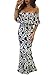 Happy Sailed Women Dark Blue Off-The-Shoulder Maxi Dress, X-Large Blue Tendril Print