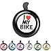 DUNCHATY Black Bike Bell - I Love My Bike Bell - Loud Aluminum Bike Horn Ring Mini Bike Accessories for Adults Men Women Kids Girls Boys Bikes