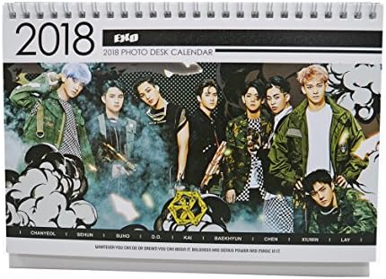 EXO Goods K Pop Star 2018 ~ 2019 Photo Desk Calendar