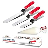 Cake Decorating Spatula from KitchWhiz, The ONLY Professional icing spatula set including 6