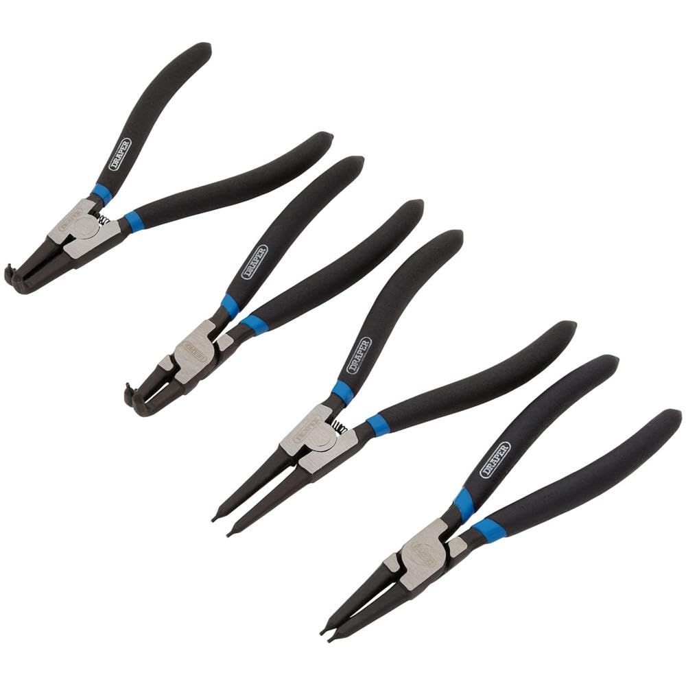 Draper 38999 4-Piece Internal and External Circlip Pliers Set