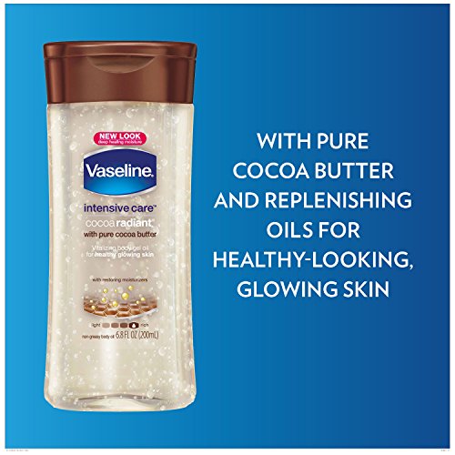 Vaseline Intensive Care Body Gel Oil, Cocoa Radiant, 6.8 oz (Pack of 3