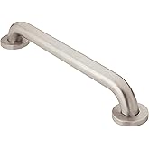 Moen Home Care Bathroom Safety 18 Inch Stainless Steel Handicap Grab Bar for Bathtub and Shower, Elderly Assistance Product with Concealed Screws, Polished Brass, R8918
