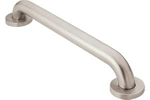 Moen Home Care Bathroom Safety 18 Inch Stainless Steel Handicap Grab Bar for Bathtub and Shower, Elderly Assistance Product with Concealed Screws, Polished Brass, R8918