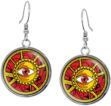 Wearable Treasures Doctor Strange Necklace, The Avengers Jewelry, Dr Strange Earrings, Superhero Wedding Party and Groomsmen Gift Gifts, Geek Geeky Present Nerd Presents