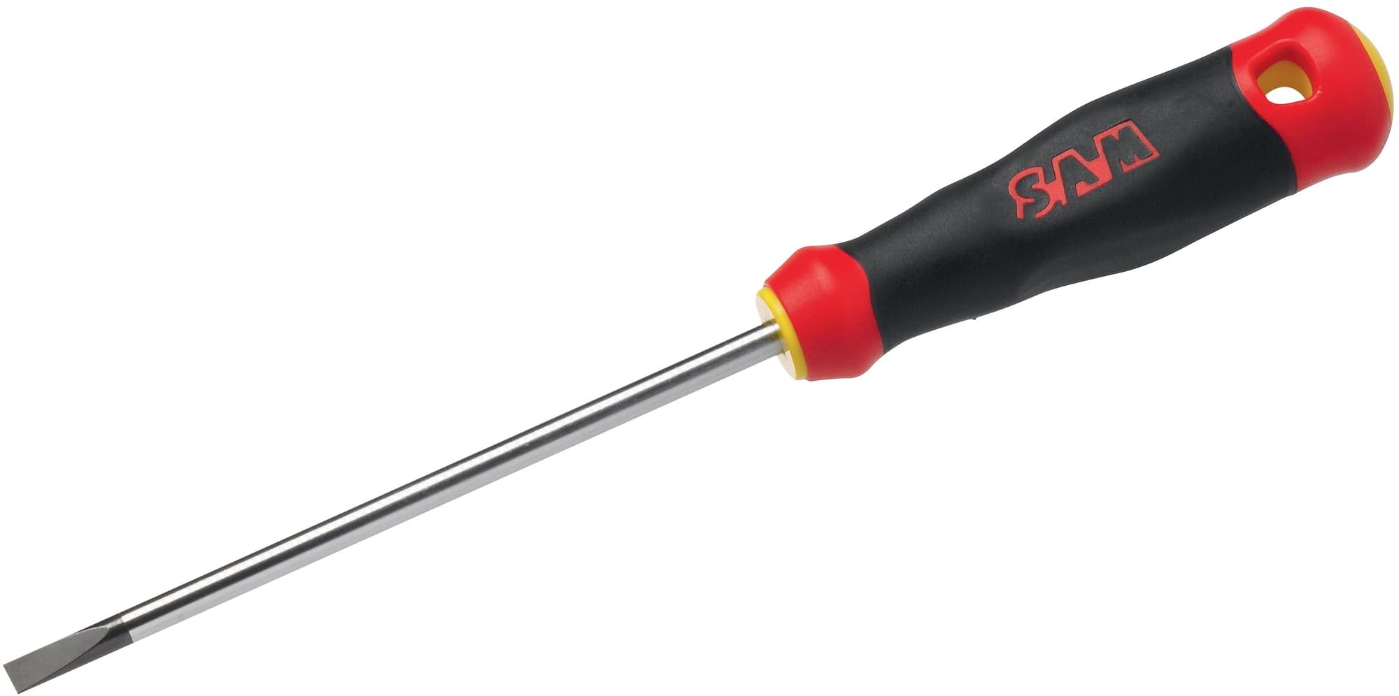 Sam Outillage S1 Slotted Screwdriver with Round Blade (Various Models Available) T25E75 Black