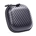 SUNGUY [2-Pack] Black Snakeskin Square Carrying Cases with Internal Mesh Pocket for iPod MP3 Earphone Bluetooth Headset Headphone Parts and Accessories Charging Cable (Black)