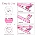 MaikcQ Food Bag Heat Sealer Handheld Mini Sealing Machine for Airtight Food Storage Smart Control Corrugated Suspension Heating Sheet Hand Pressure Sealing Machine with 43.3 inches Cable - Pink