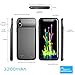 iPhone X (10) Battery Case, Rechargeable Battery Charging Case for iPhone X, Ultra Slim Protective Case Power Pack [Compatible with Apple Lightning EarPods and Apple Pay] Black color
