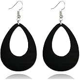 Oval Neon Earrings for Women Unique Retro Acrylic Lightweight 70s 80s 90s Teardrop Hollow Dangle Drop Statement Earrings 1980's Halloween Outfit Party Costume Accessories