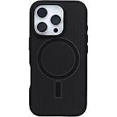 OtterBox iPhone 16 Pro Max Case – Symmetry Soft-Touch Series with MagSafe, Ultra-Slim, Enhanced Grip, Lanyard-Compatible, Raised Camera & Screen Edges – Non-Retail Packaging – Dark Echo (Black)