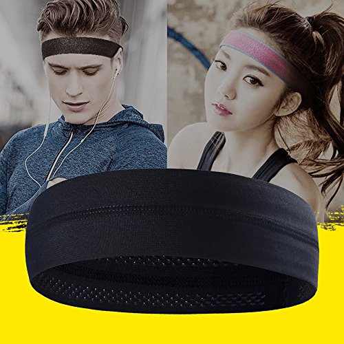 Cooling Headband That Can Absorb Sweat And Which Has A Very High Elasticity, Very Useful for Fitness, Gym, Yoga, Great For Women And Men (black)