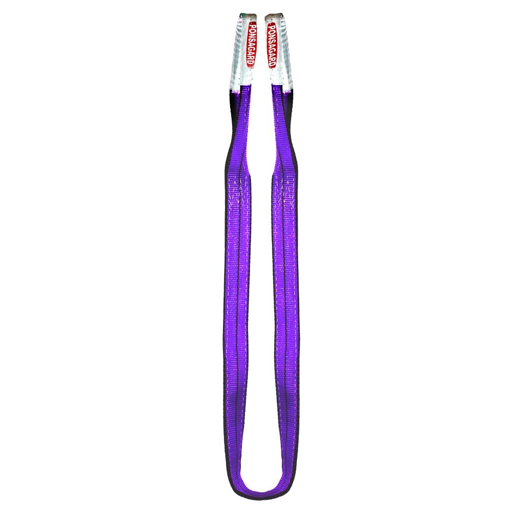 PONSA 1t-5m - Webbing Lifting Sling Strap 1000 kg – 5 Meter – 30 mm Width - Heavy Duty Polyester - with PONSAGARD Patented Abrasion and Cut Protection System