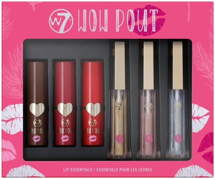 W7 Wow Pout Lip Essentials Gift Set Brand New Full Size