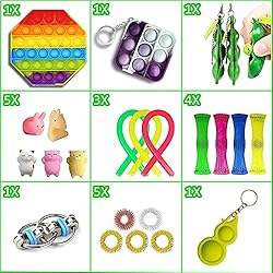 JANESVISSY 23 Pcs Fidget Packs,Relieves Stress
