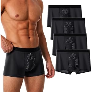 Velnors UMWAVE Men's Ice Silk Mesh Leak-Proof Cooling Boxers, Ultra-Thin & Breathable, Snug, Seamless Construction