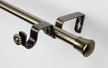 Amazon Com Modern Kit Curtain Rod With Double Bracket In Antique